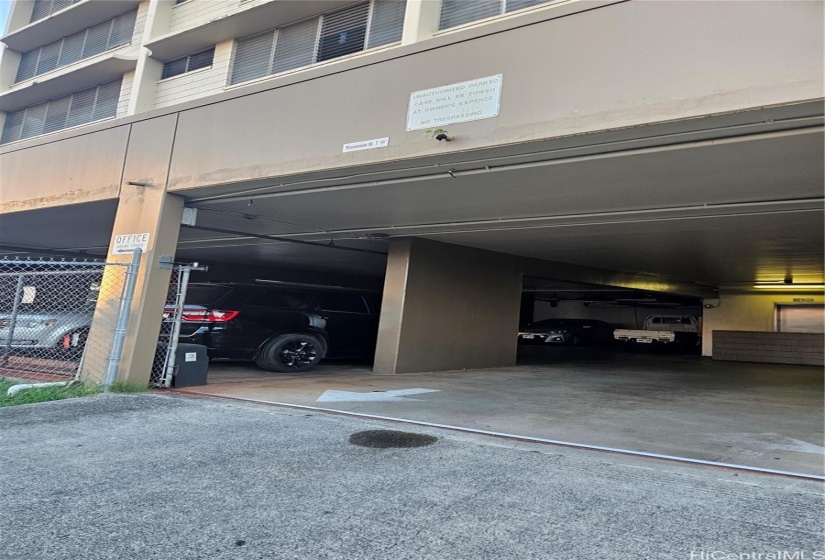 entrance to gated garage