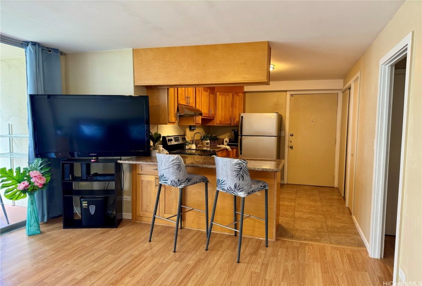 Opens to Living room