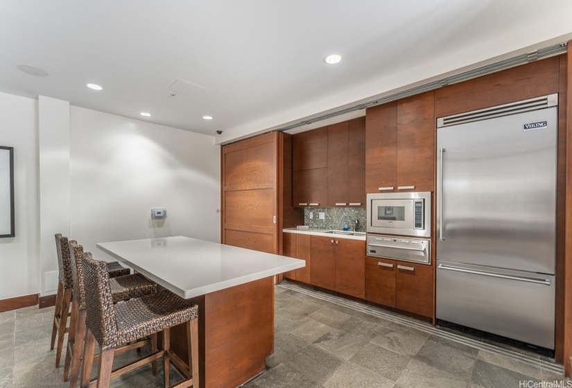 Interior party room kitchen.