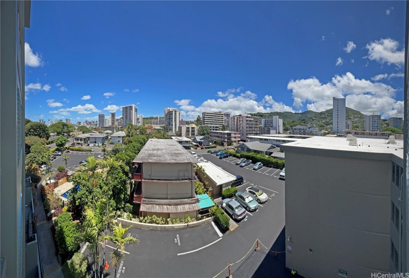 Mauka to Makai views to Ala Moana and Round Top.  Cooling trades passively pass through the unit.