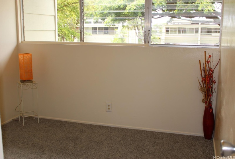 The freshly painted 2nd bedroom.