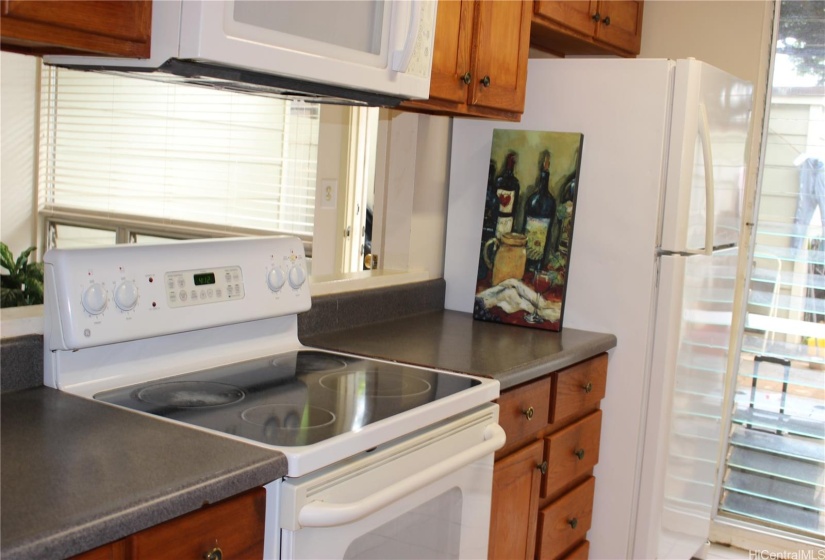 Another view of the kitchen from the dining area.