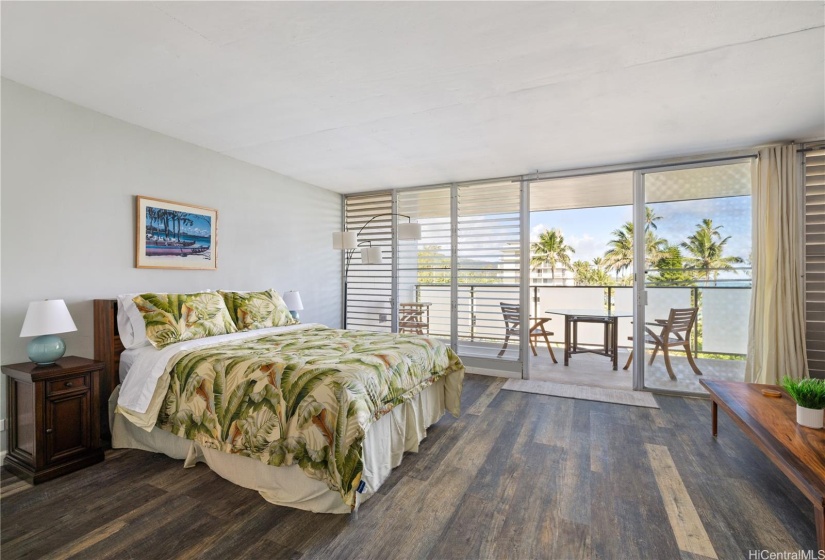 Large window allowing light and breeze in.