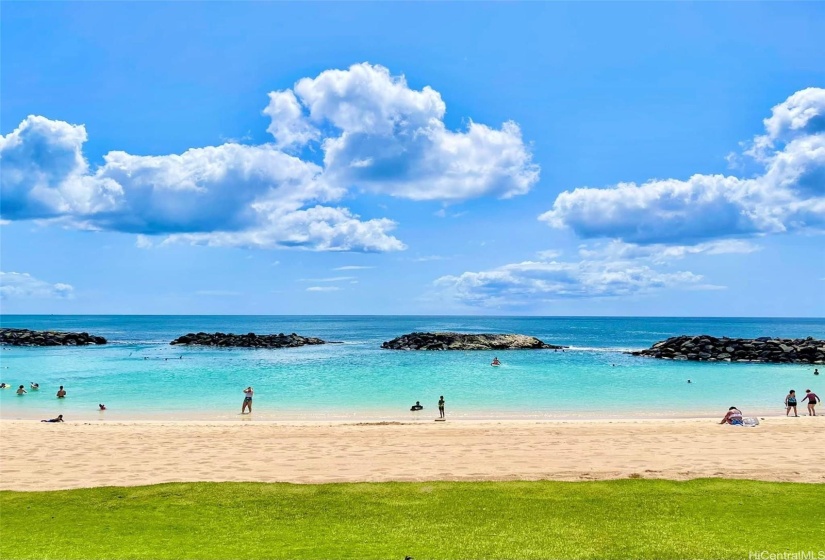 Pristine Beach Lagoon in Front of Beach Villas