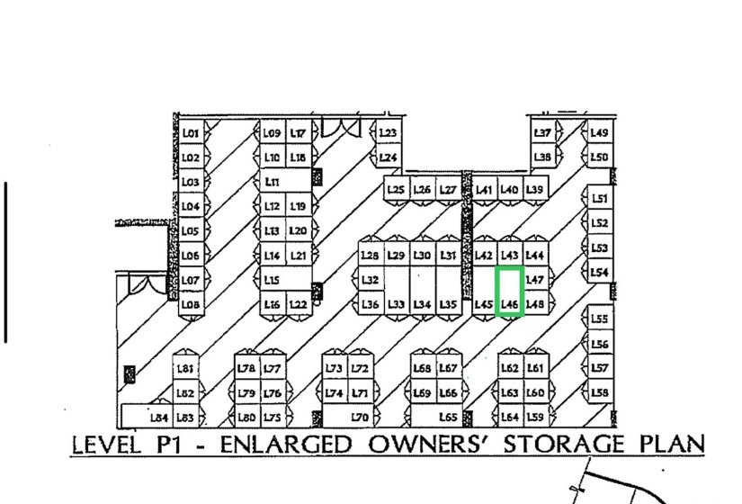 Extra large storage locker #L46 deeded with 0-724