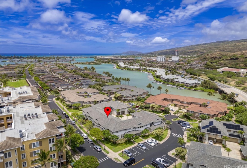 The Hawaii Kai Peninsula marking the property.