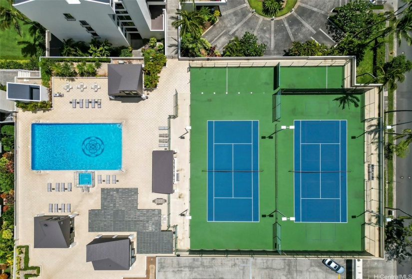 Tennis anyone? Or pickleball? Take a few laps in the pool after your workout in the fitness center. Loosen those muscles in the jacuzzi tub or steam room. Have a BBQ with friends.