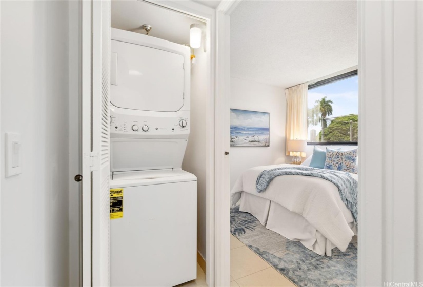 Newer washer and dryer conveniently located in the hall closet right outside the second bedroom.