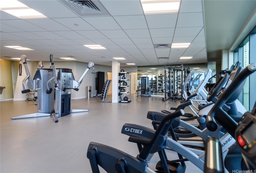 A fitness center with not only state of the art equipment but a private workout studio and a children's playroom so you can exercise with your little ones nearby.