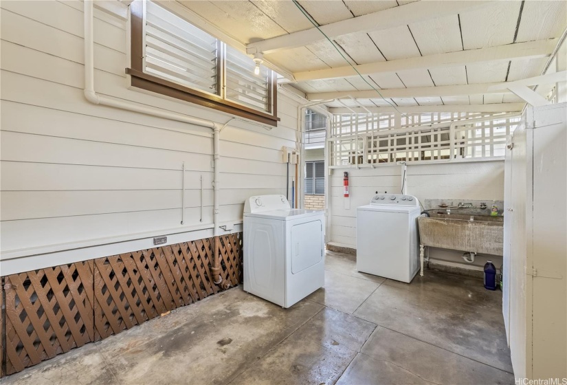 Cottage Laundry and Storage Area