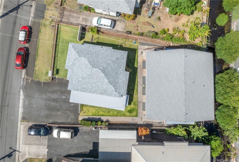 Birds Eye view of 726 and 728 Hausten Street.