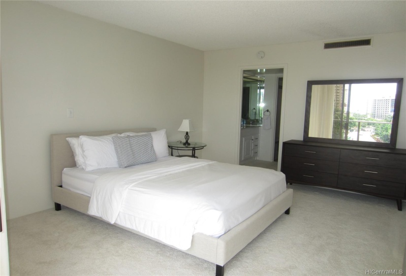 Master Bedroom looking toward Master bathroom and walk in closet.