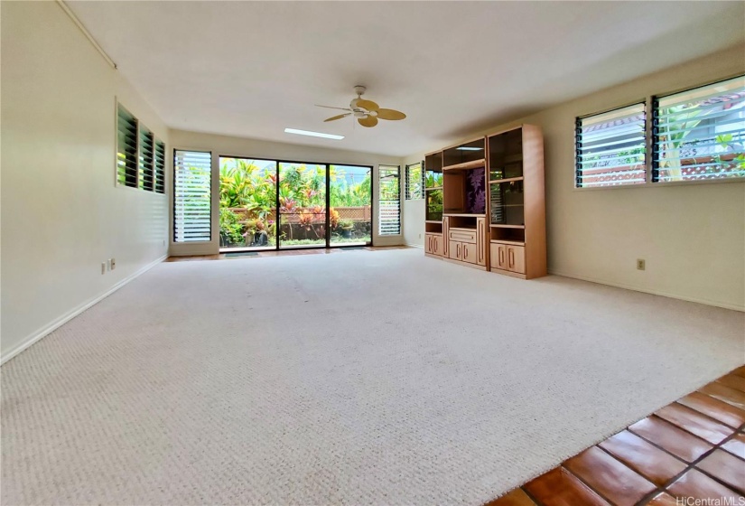 Expansive Living Room with Garden Views