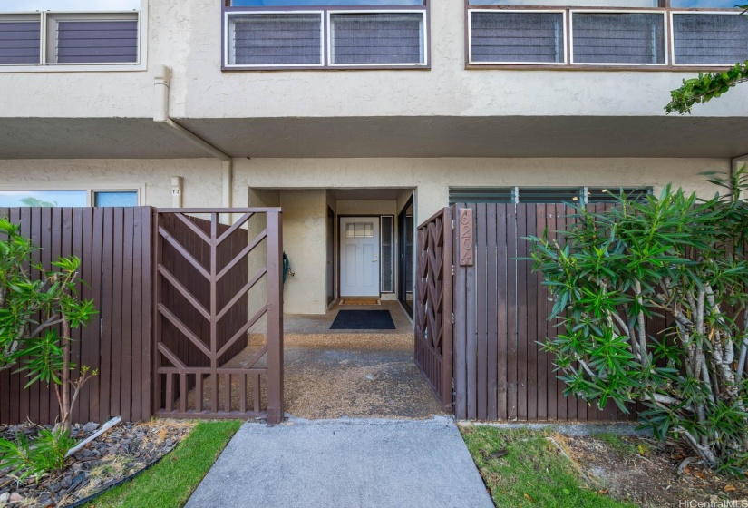 Secure front lanai with storage