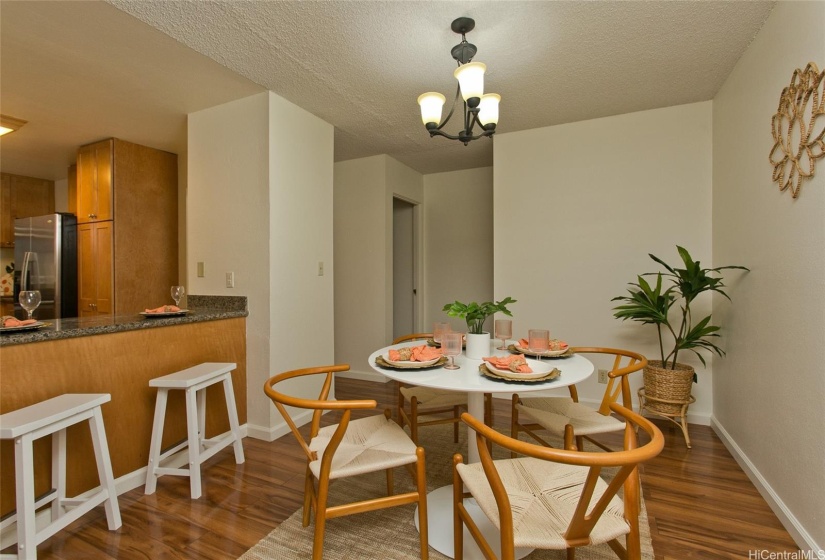 Breakfast bar and formal dining