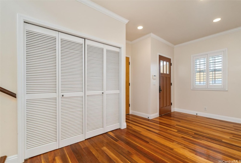 Main entryway, garage entry, and laundry.