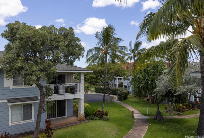 Disney Aulani in the distance; walking path takes you to the easement leading you to the golf course, tennis courts, gym & restaurants