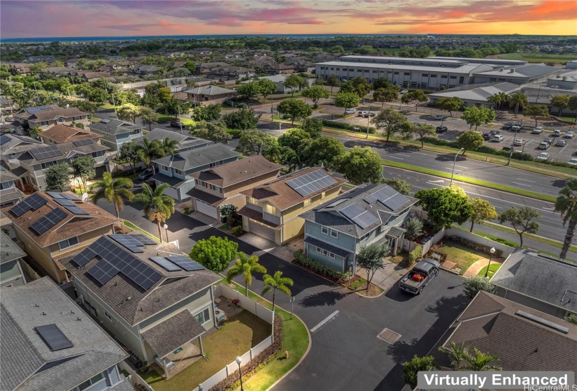 Aerial view of home.