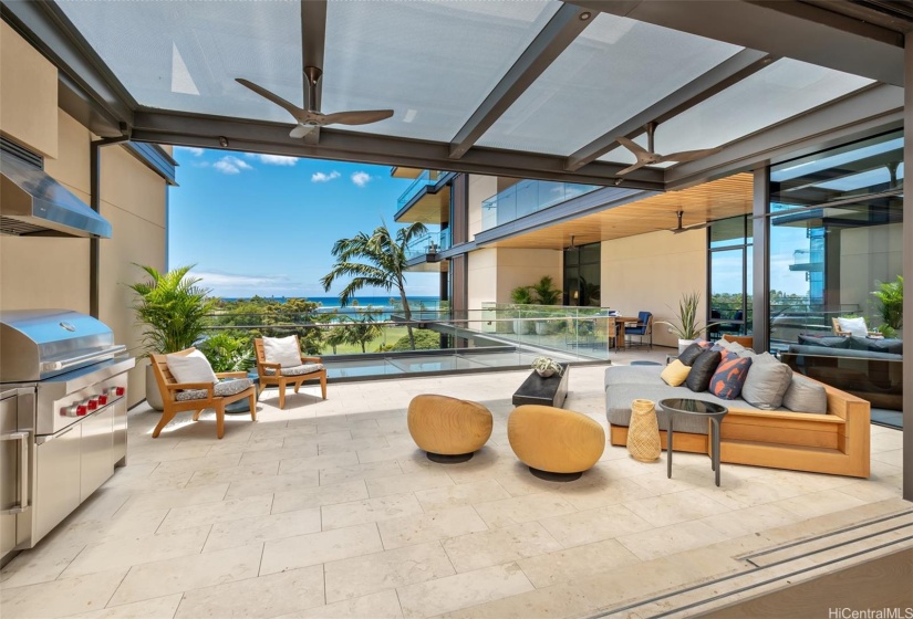 Expansive outdoor living space.