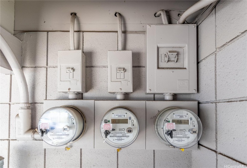 3 separate electric meters