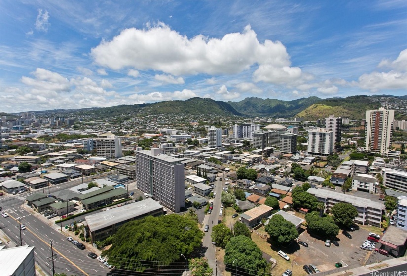 Sweeping city and mountain views from the 24th floor