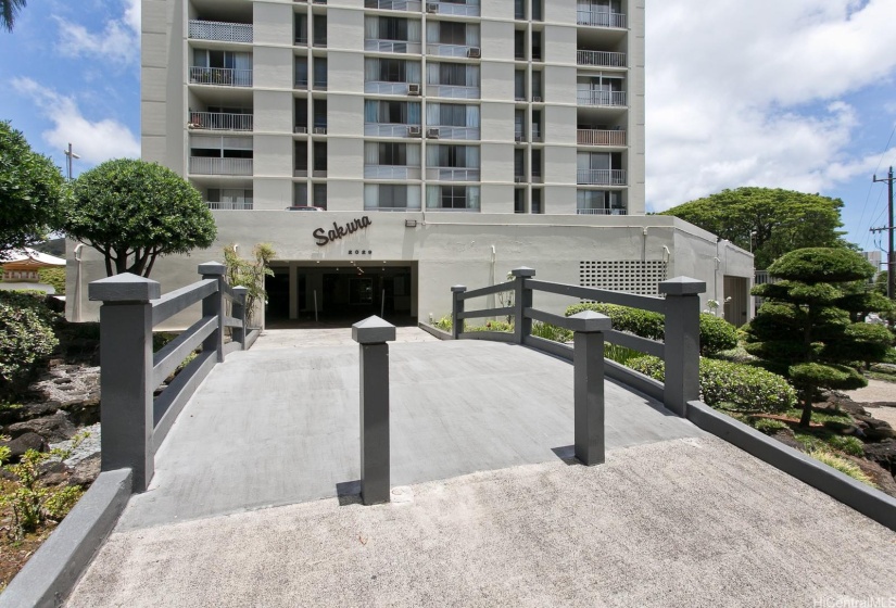 Welcome to the beautiful Sakura condominium with it's unique Japanese bridge entrance.