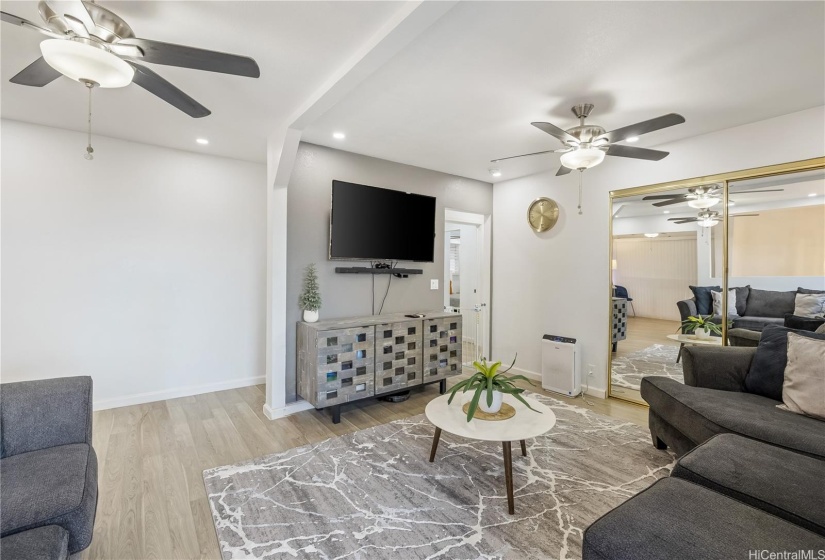 Upstairs living area