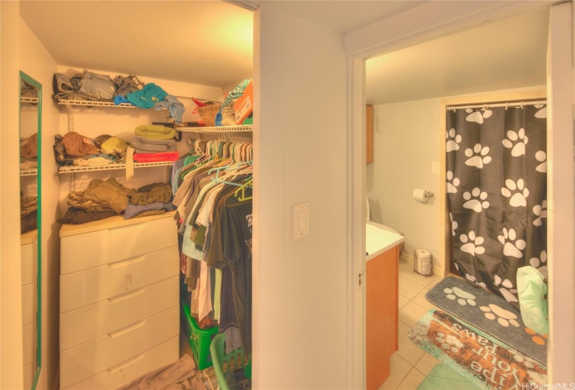 Studio unit - closet and bathroom