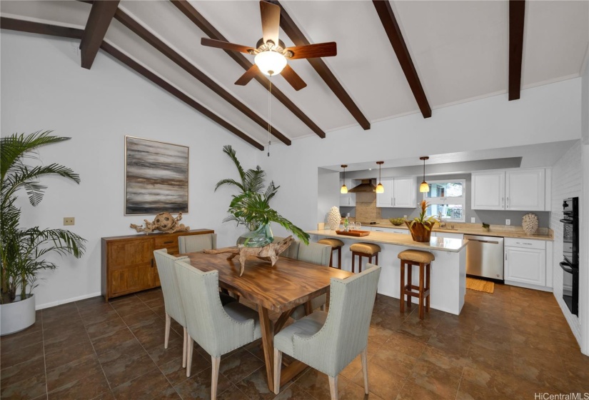 Fabulous large dining room that opens to kitchen with island perfect for entertaining and enjoying family and friends.