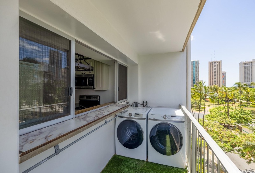 Front Load Washer and Dryer in unit stays