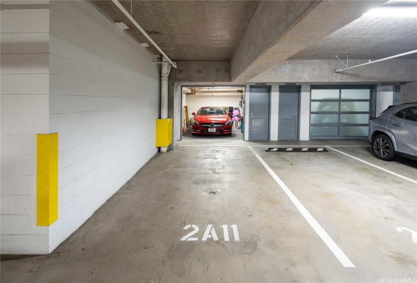 Tandem parking, with Garage. Car is Negotiable