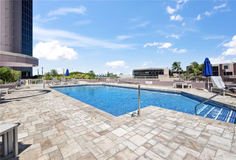 large pool on the 4th floor amenities deck