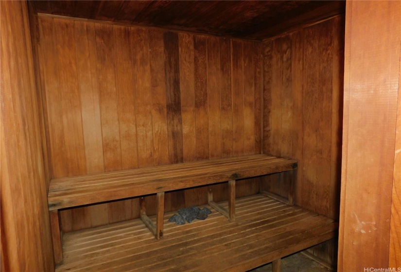 Separate saunas for men women.