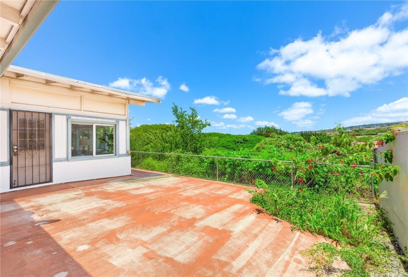 backyard on other side of the house