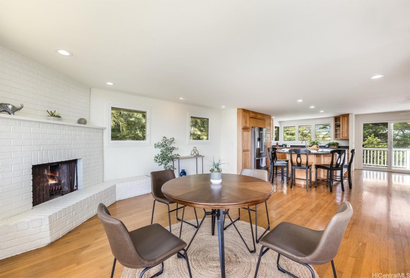 Large open living space seamlessly connects your dining room and kitchen.