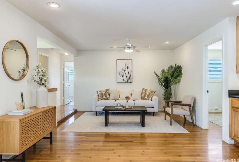 Upstairs lounging area, perfect for entertaining.