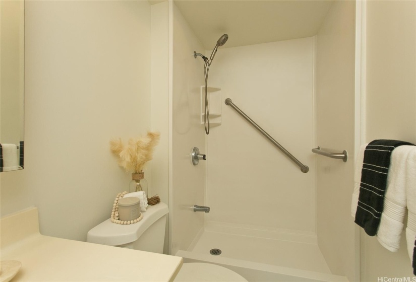 Primary bathroom with walk-in shower