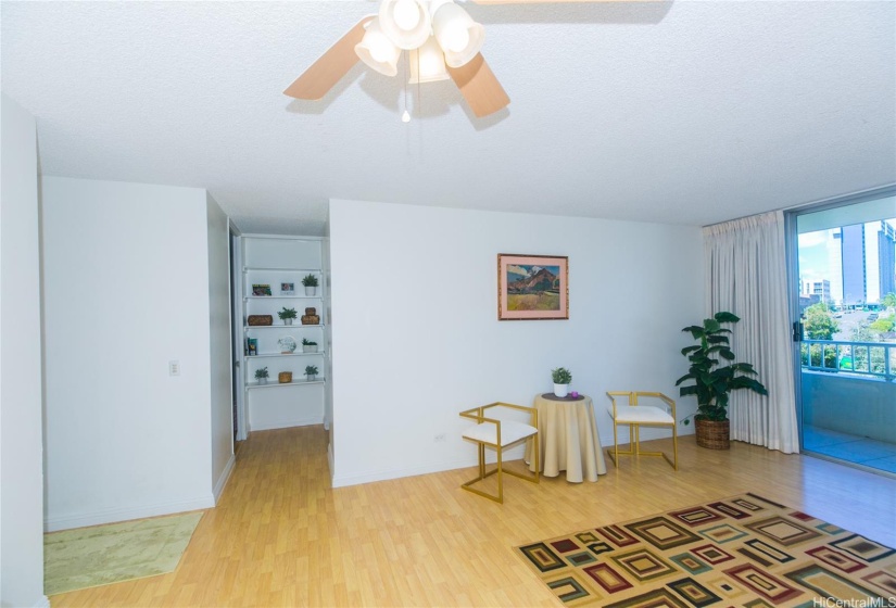 Looking from Living and Dining into Hallway