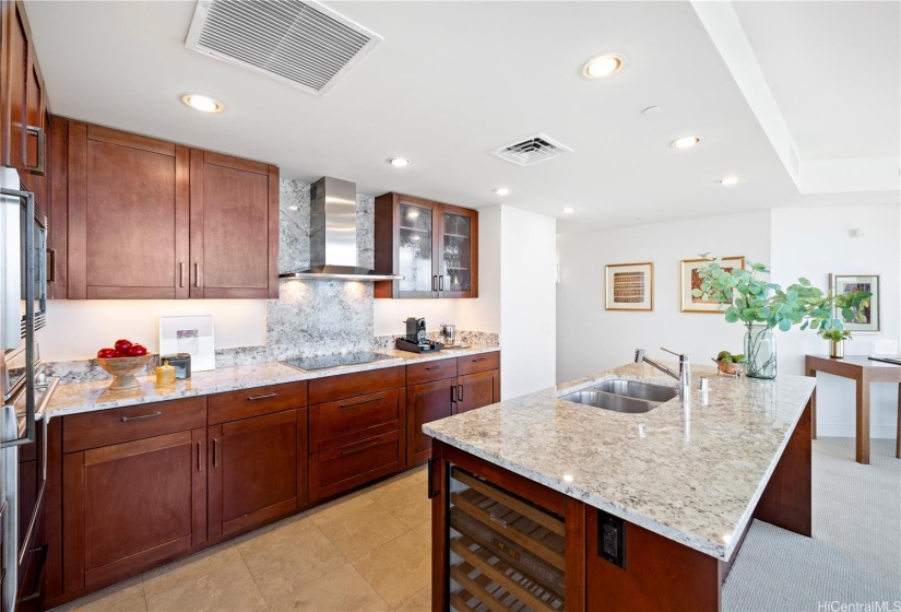 Kitchen has ample counter space