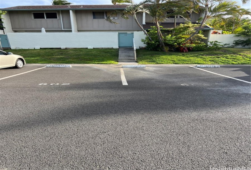 Two parking stalls in front of unit.