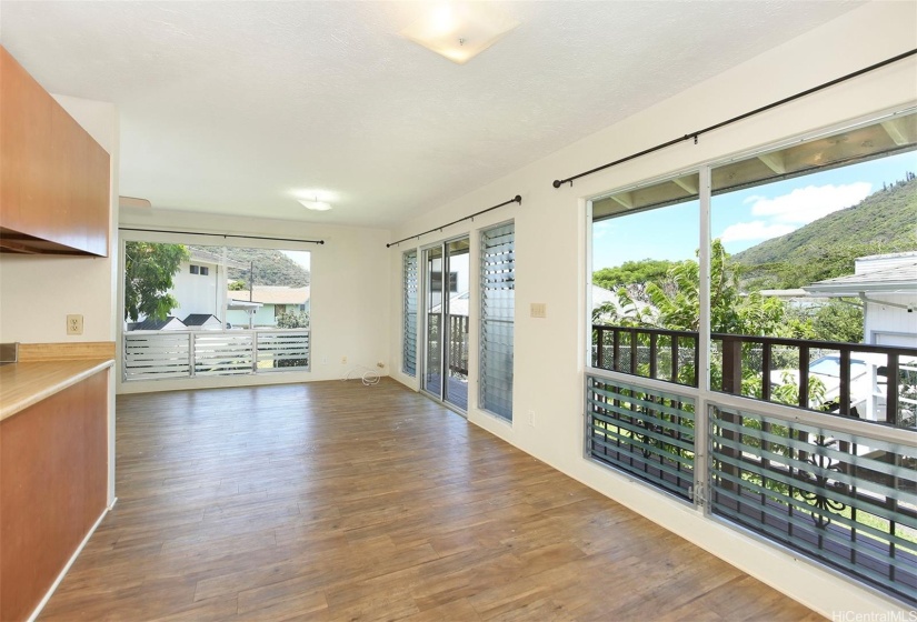 Partial View of the Living Room - Looking at the Lanai/Patio ...