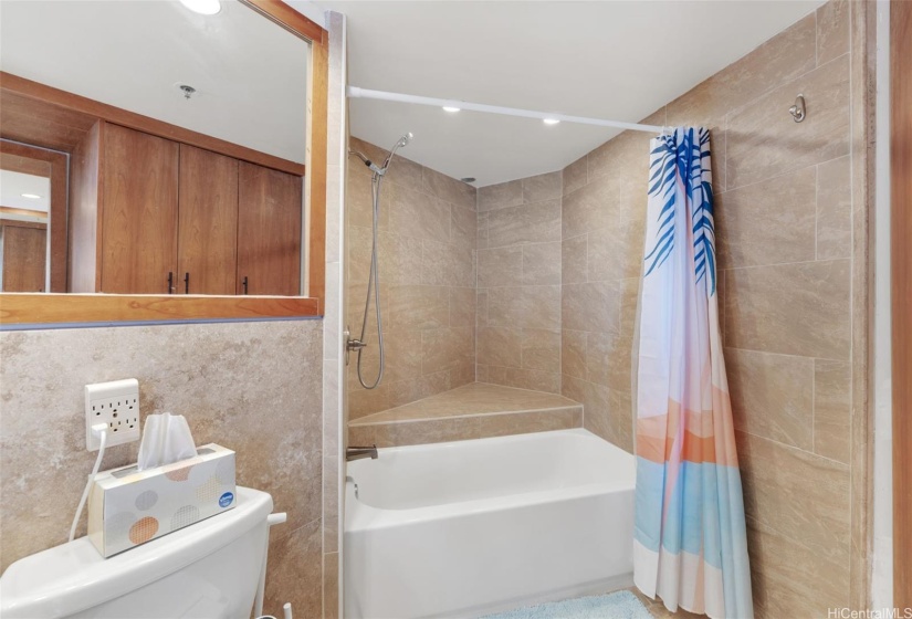 Large soaking tub in second bathroom