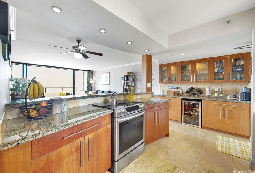 Wine refrigerator and storage for entertaining