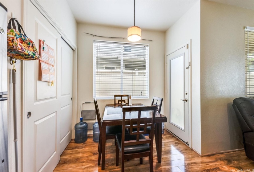 Door at dining area for easy access to backyard for indoor/outdoor living!