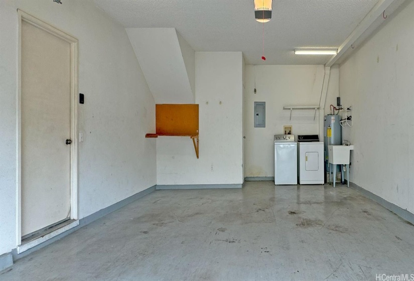 Garage with Laundry Area