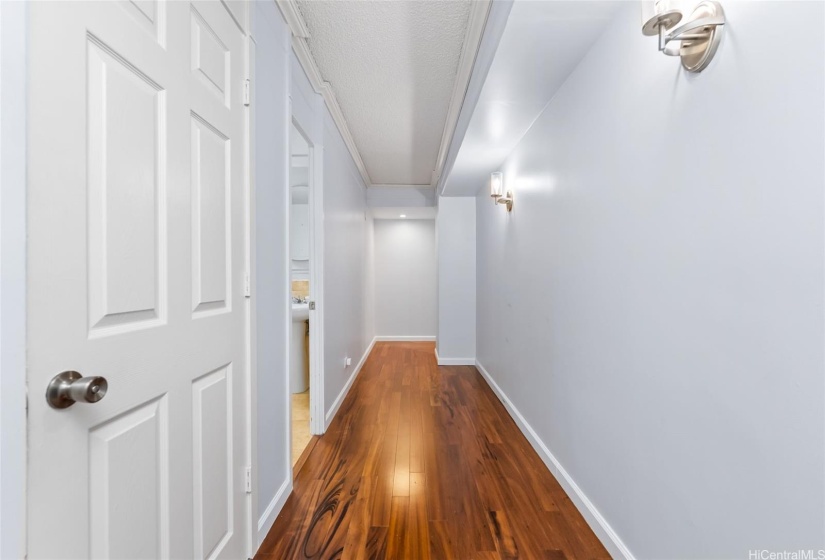 Entry hallway with large storage closet