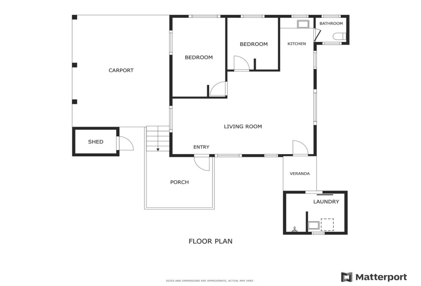 Back House Floor Plan. Layout & dimensions approximated by software, Buyer to verify.