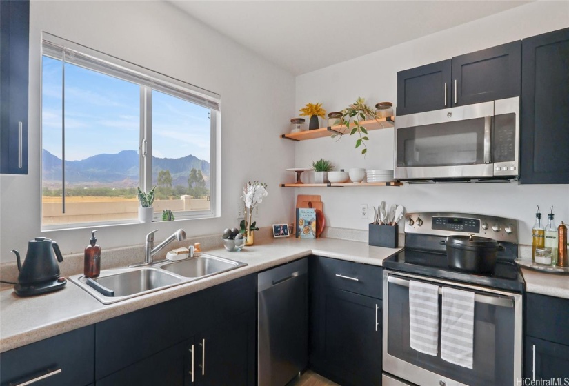 Beautiful valley and Mountain views from Kitchen