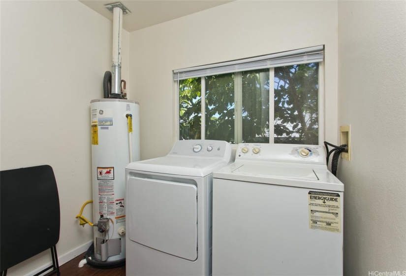 Washer Dryer in back house