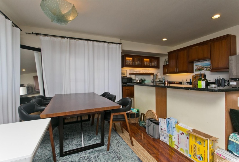 Front dining room and kitchen